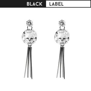 써지컬스틸 팬시스톤 드롭 귀걸이 (블랙라벨)