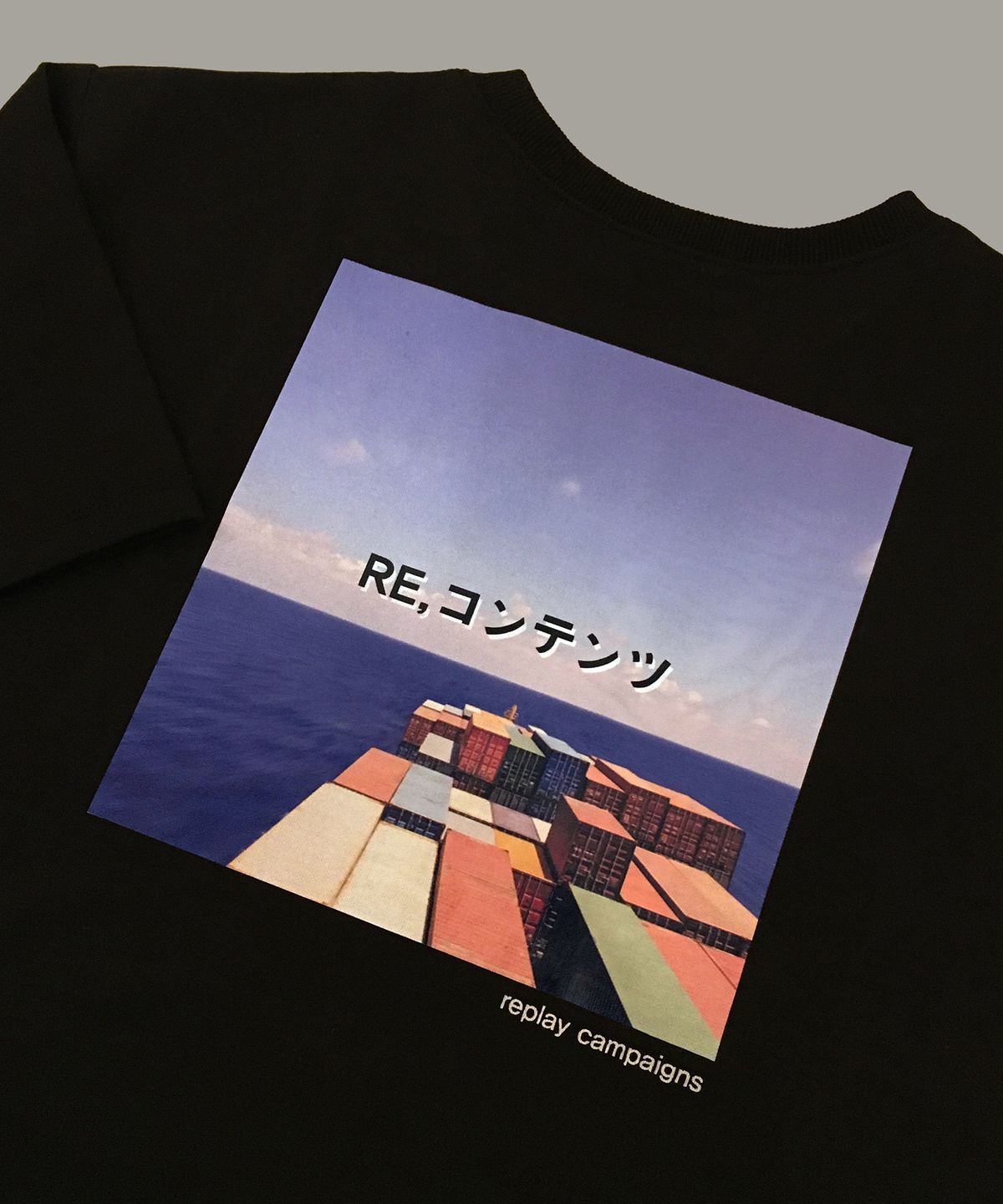 리플레이컨테이너(REPLAY CONTAINER) black_replay campaigns tee (multiple)