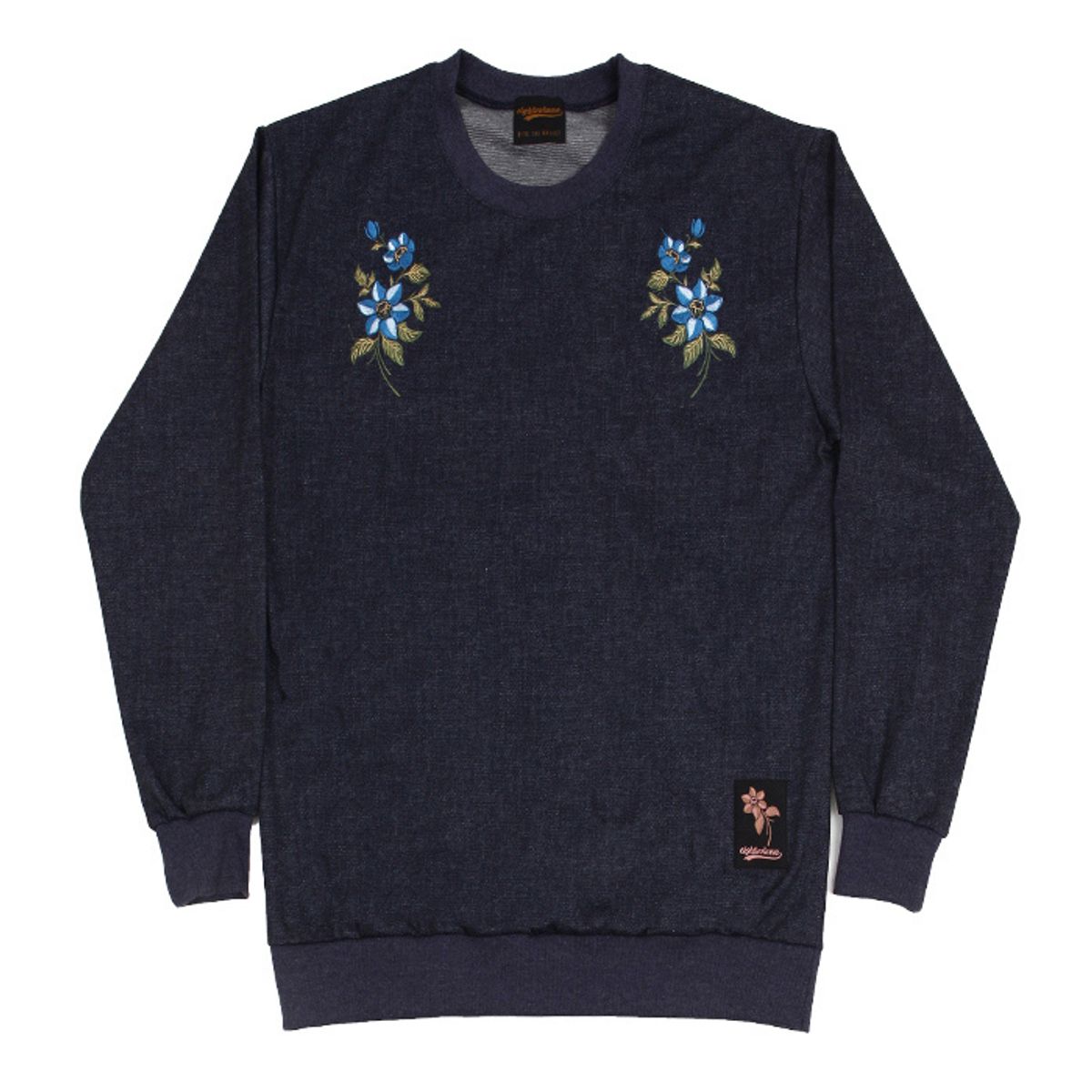 에잇볼륨(EIGHTVOLUME) EV M.Flower Denim Crewneck