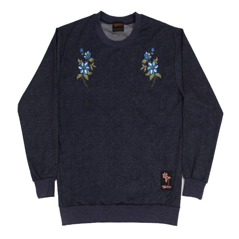 EV M.Flower Denim Crewneck
