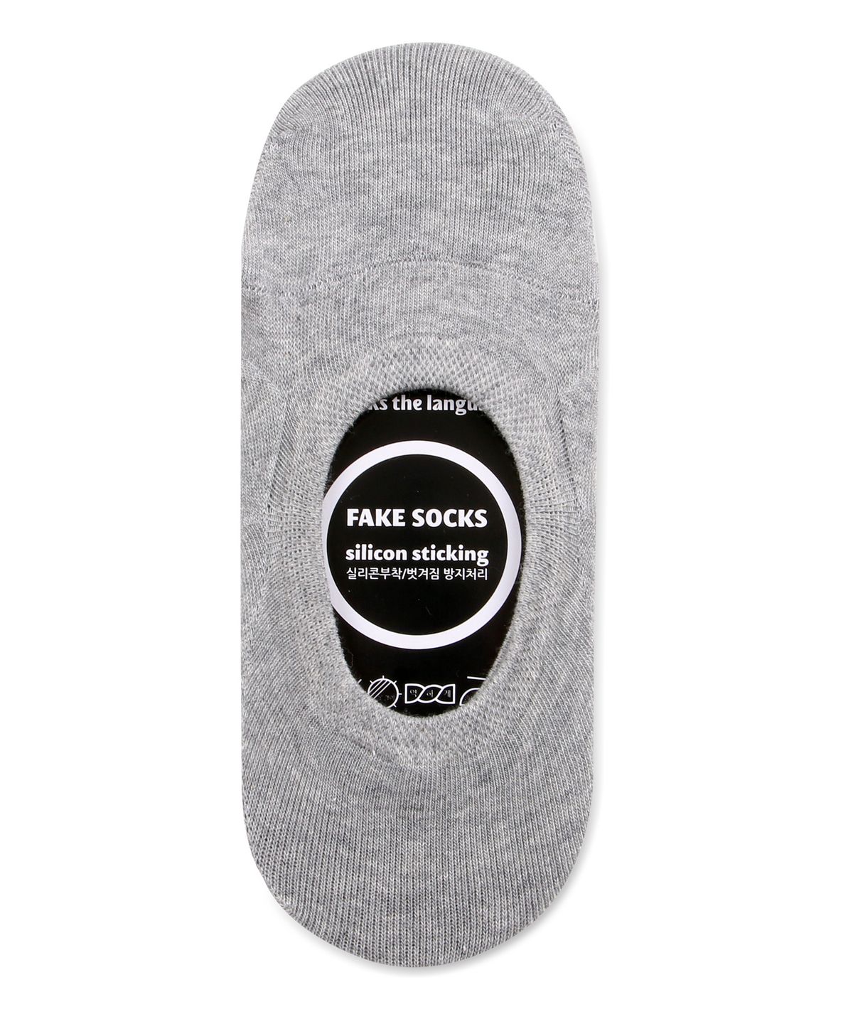 삭스더랭귀지(SOCKS THE LANGUAGE) 맨 베이직 덧신 그레이