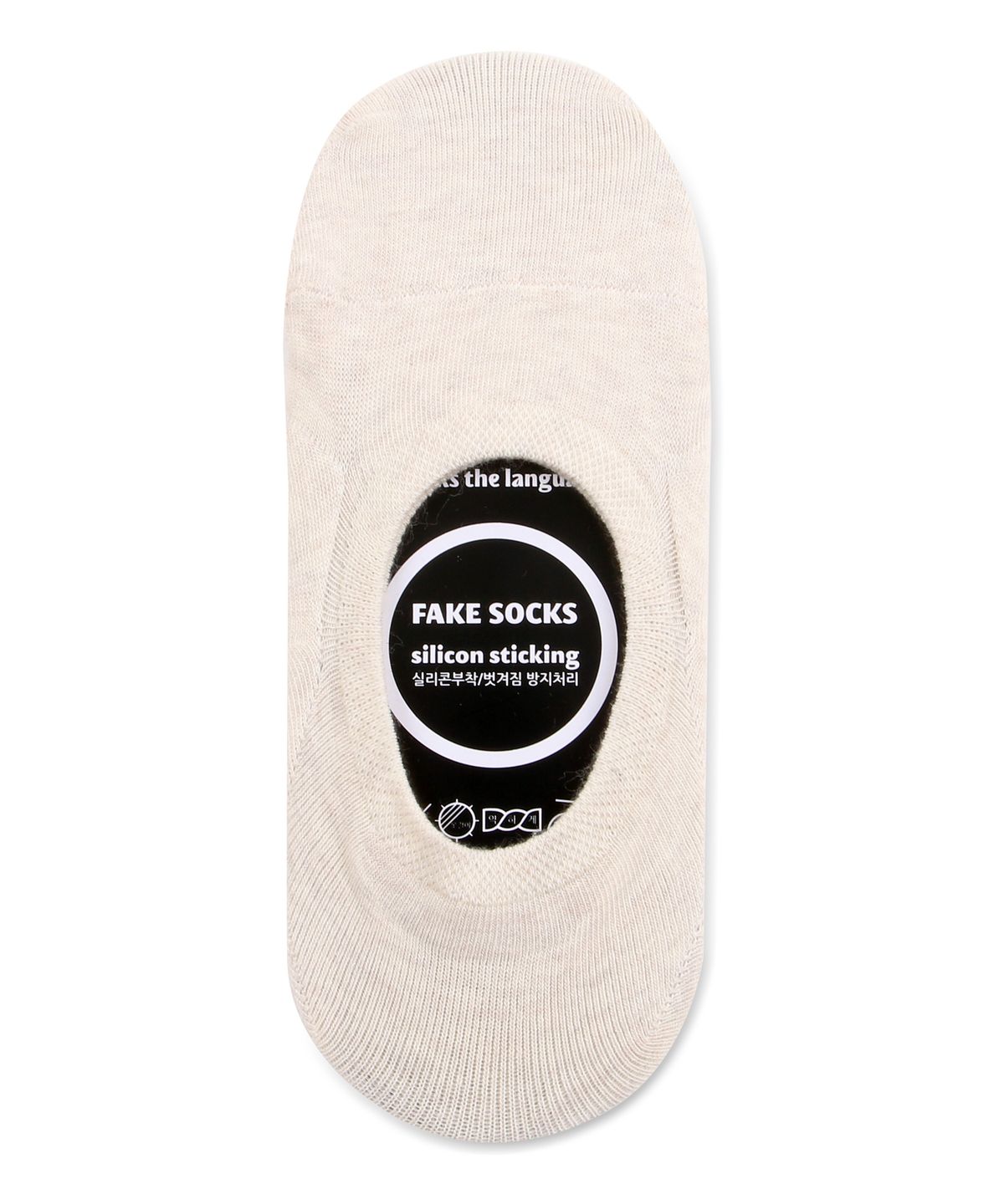 삭스더랭귀지(SOCKS THE LANGUAGE) 우먼 베이직 덧신 베이지