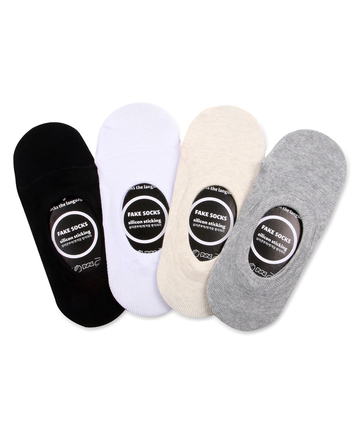 삭스더랭귀지(SOCKS THE LANGUAGE) 우먼 베이직 덧신 4세트
