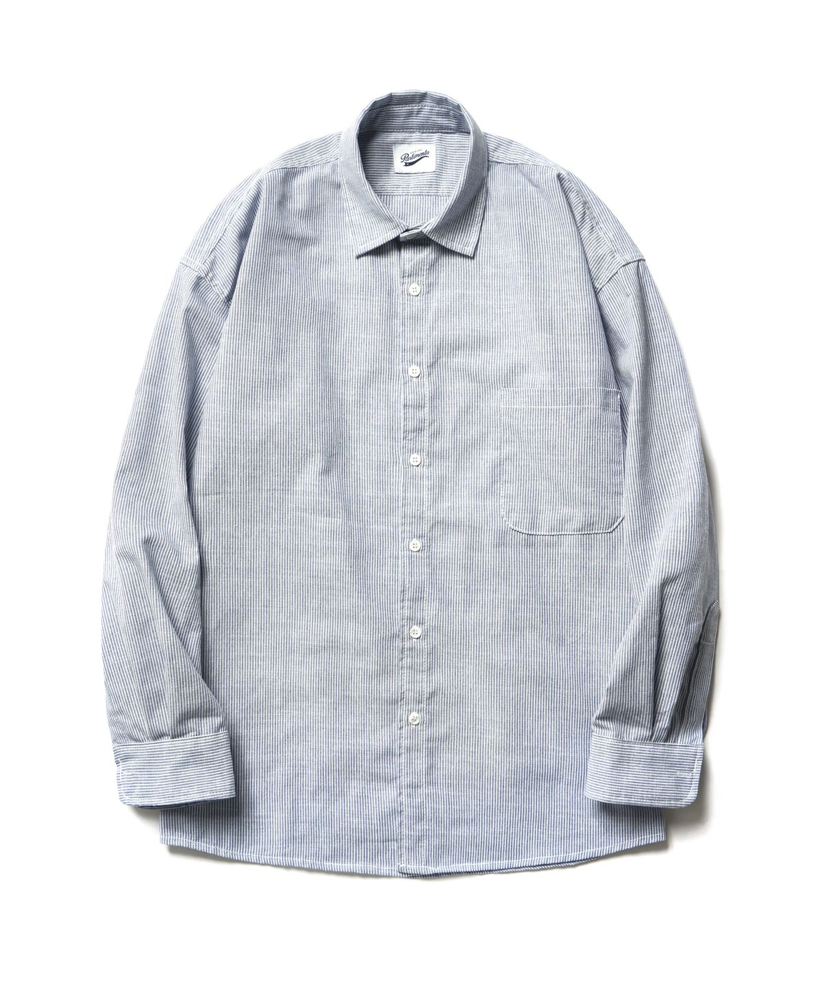 파르티멘토(PARTIMENTO) Hair Line Stripe Shirts Sky
