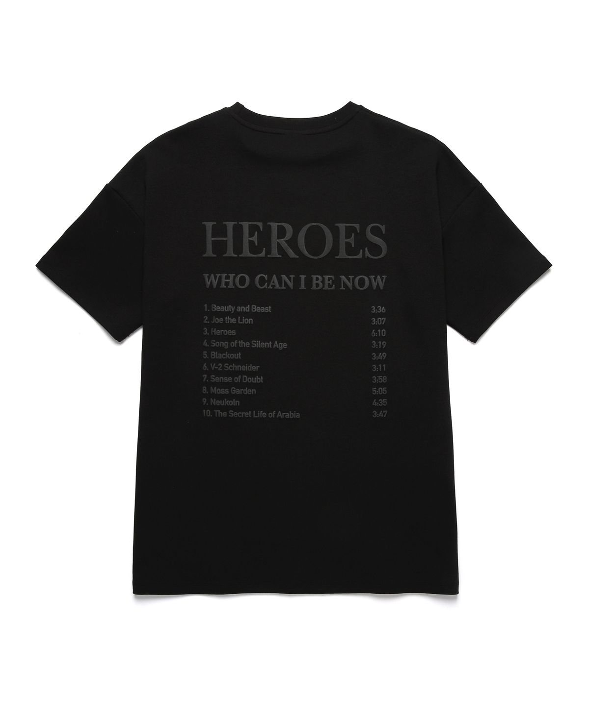 피피피(P.P.P) HEROES TRACK LIST TEE (BLACK)