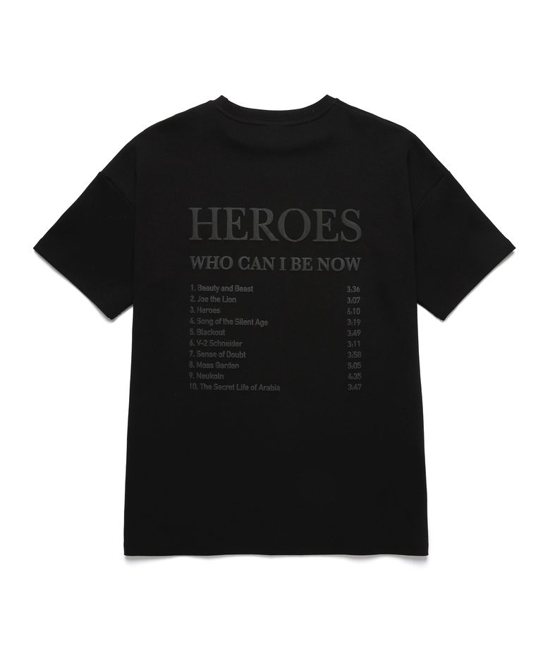 HEROES TRACK LIST TEE (BLACK)