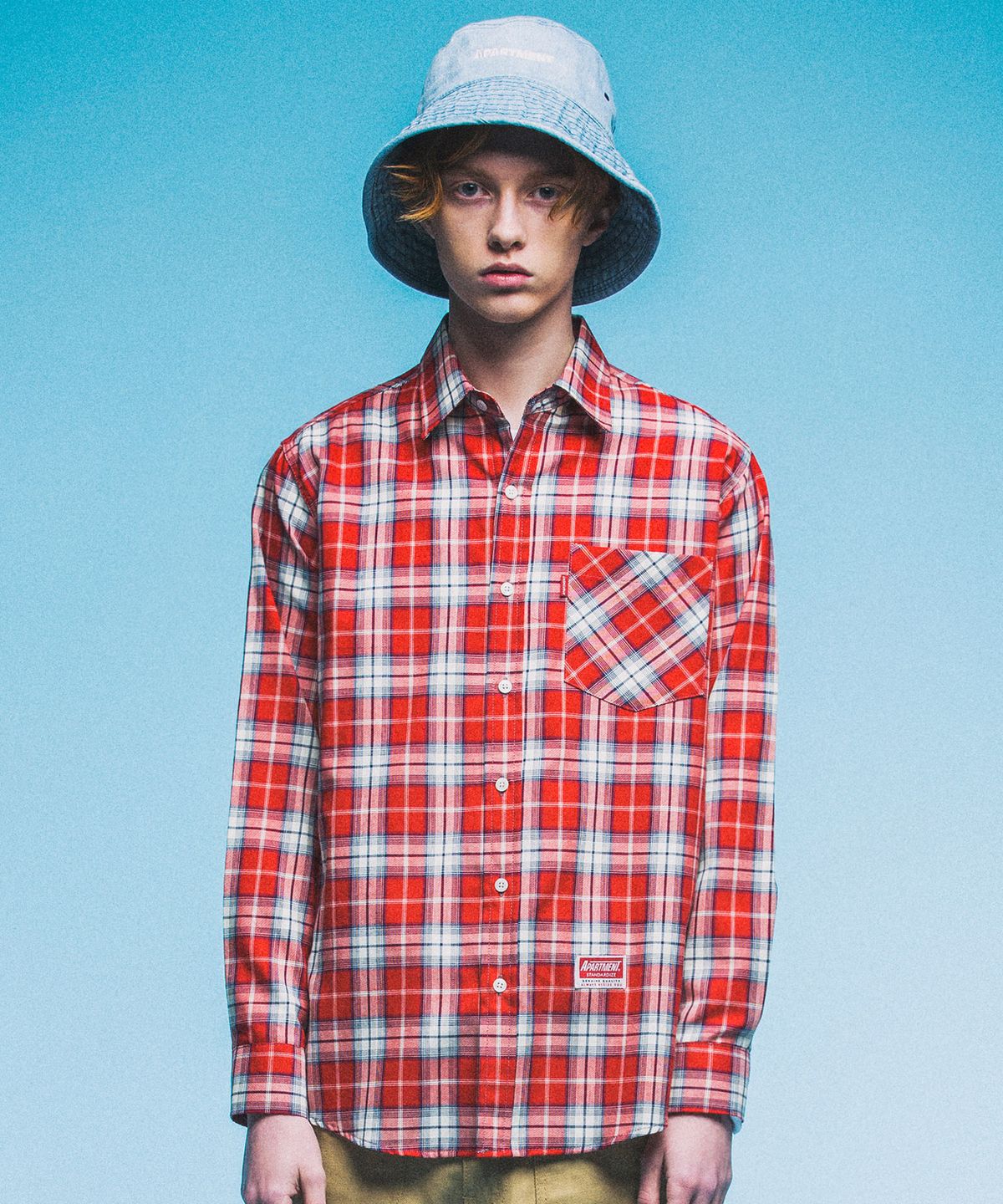 아파트먼트(APARTMENT) Car Cavet Shirts - Red
