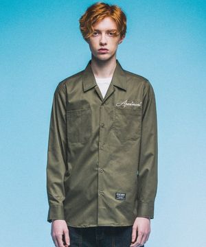 Basic Logo Work Shirts - Khaki