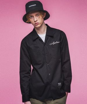 Basic Logo Work Shirts - Black