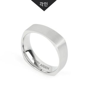 써지컬스틸 남여공용 실버무광 반지(각인가능) / 6 Size