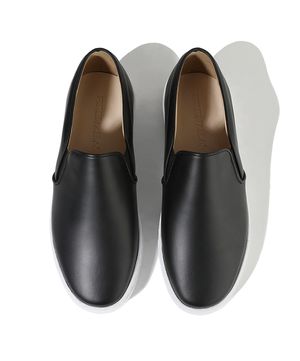 풀그레인 소가죽 베이직 유니섹스 슬립온 4005-F [BLACK FG]