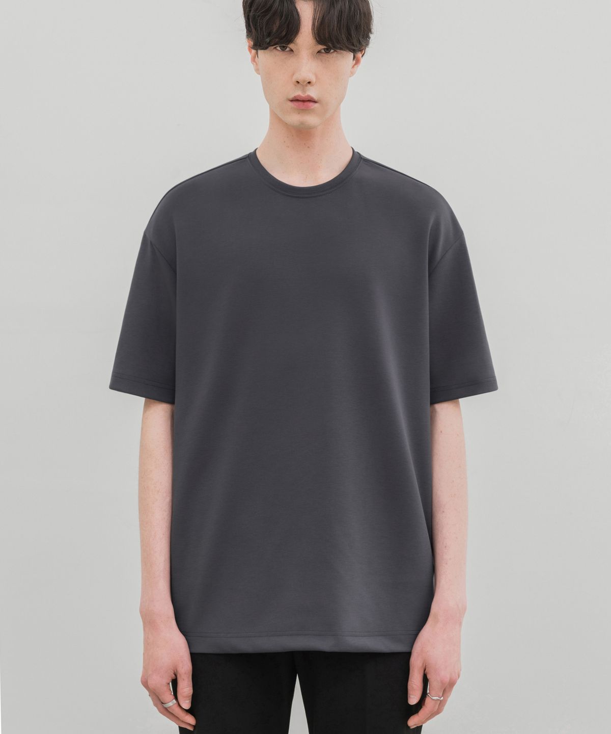 드로우핏(DRAW FIT) 에센셜 베이직 티셔츠 [DEEP GREY]
