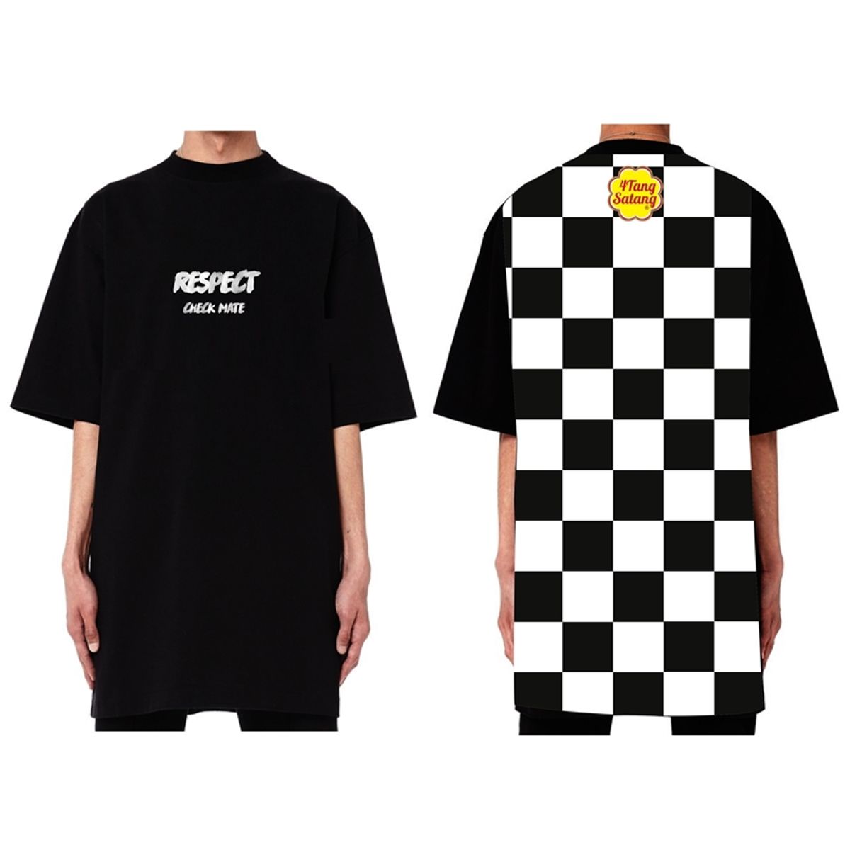 리스펙트(RESPECT) [500g]4탕 체크메이트 반팔 티셔츠 블랙