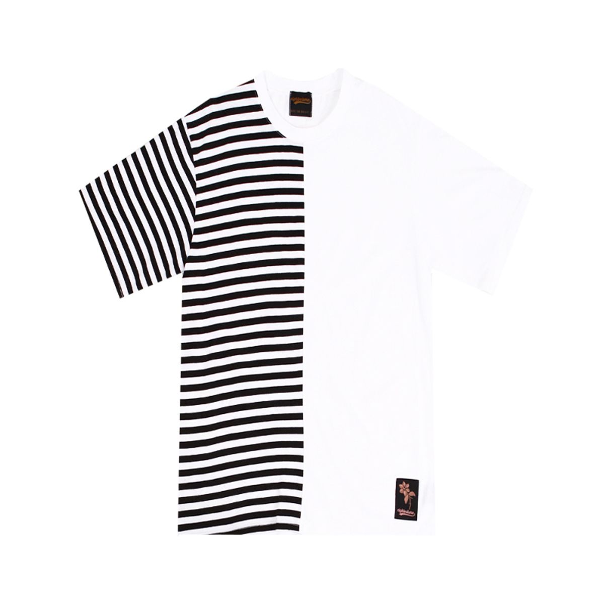 에잇볼륨(EIGHTVOLUME) EV Half Stripe Tee (White)