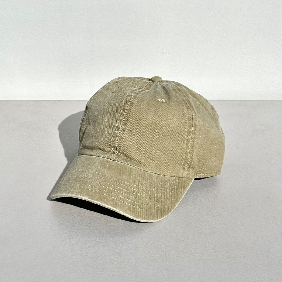 뉴해튼(NEWHATTAN) 빈티지 워싱 볼캡 (khaki)