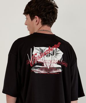 쿨모어 코코넛 트리 반팔티 블랙