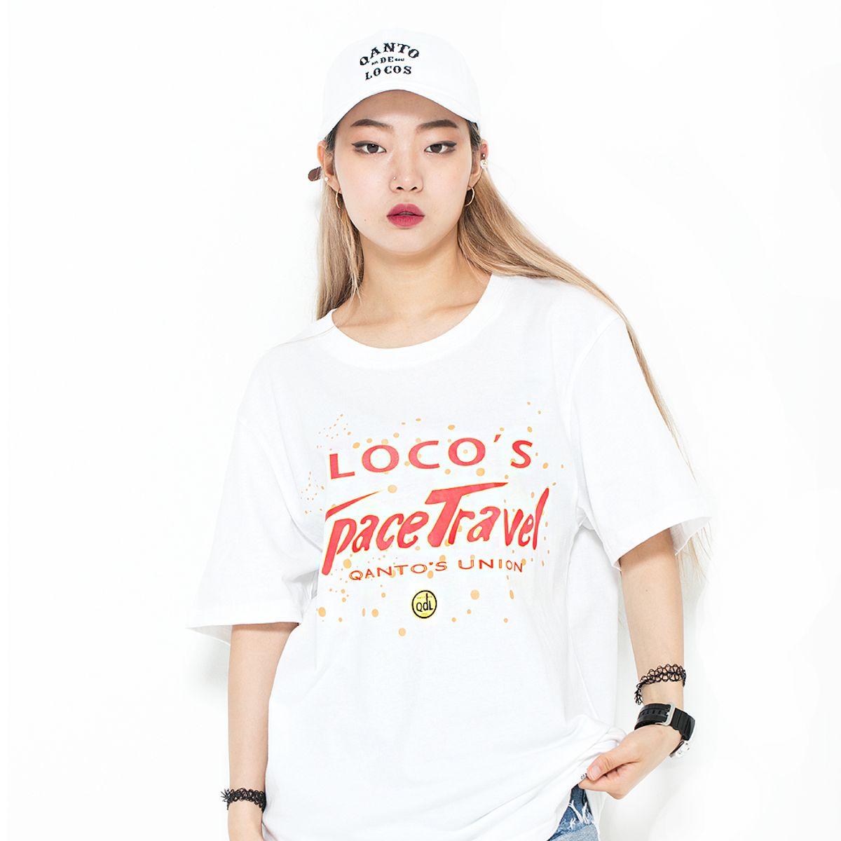 콴토데로코스(QANTO DE LOCOS) SPACE TRAVERLER_TEE_WHITE