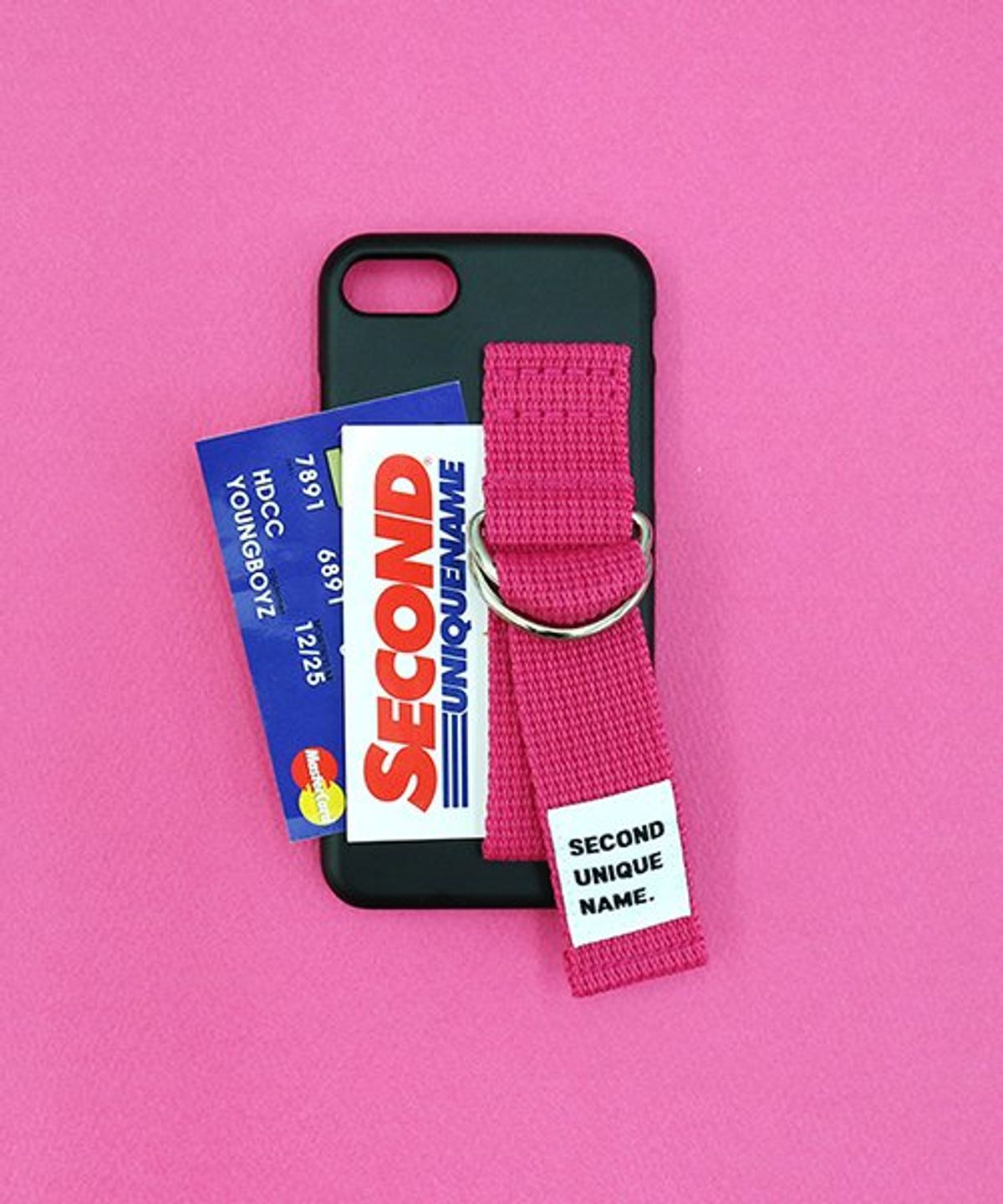 세컨드유니크네임(SECOND UNIQUE NAME) SUN CASE BLACK DEEP PINK (CARD)