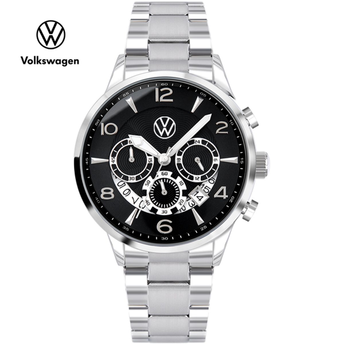 폭스바겐 와치(VOLKSVAGEN WATCH) 멀티펑션 남자 메탈시계 VW1425M-BK