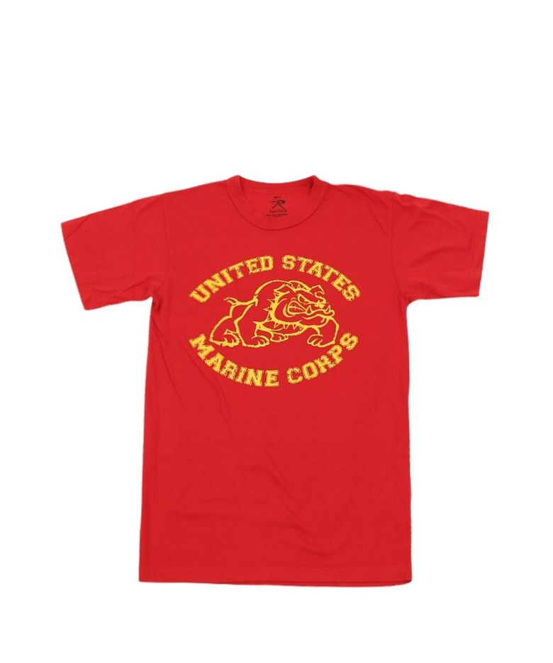 빈티지 U.S 마린 불독 티셔츠 (레드)