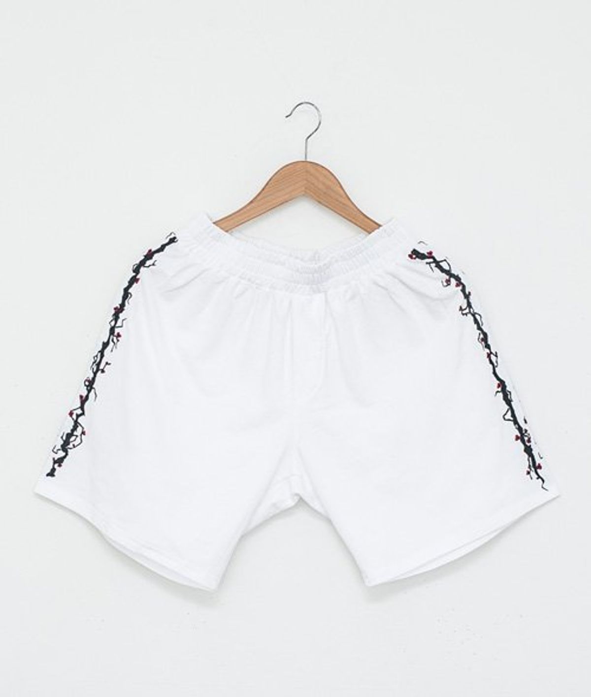 아시하(ASIHA) M [S/S] AsiHa 두줄 매화자수 반바지 White