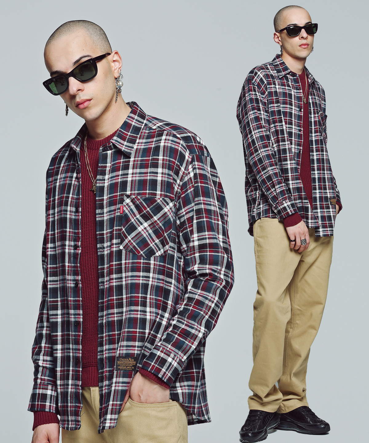 언더에어(UNDERAIR) PINE WAY CHECK SHIRTS