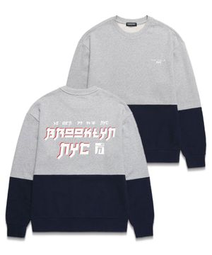 절개배색 NYC 스웨트셔츠_그레이 (VNAGTS402)