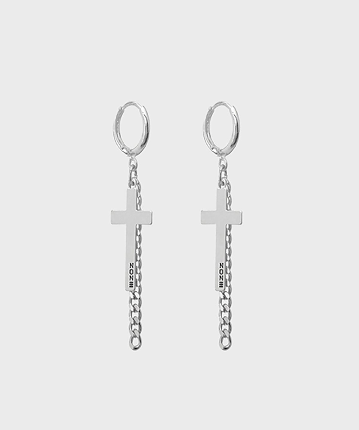 논논(NONENON) CROSS CHAIN EAR