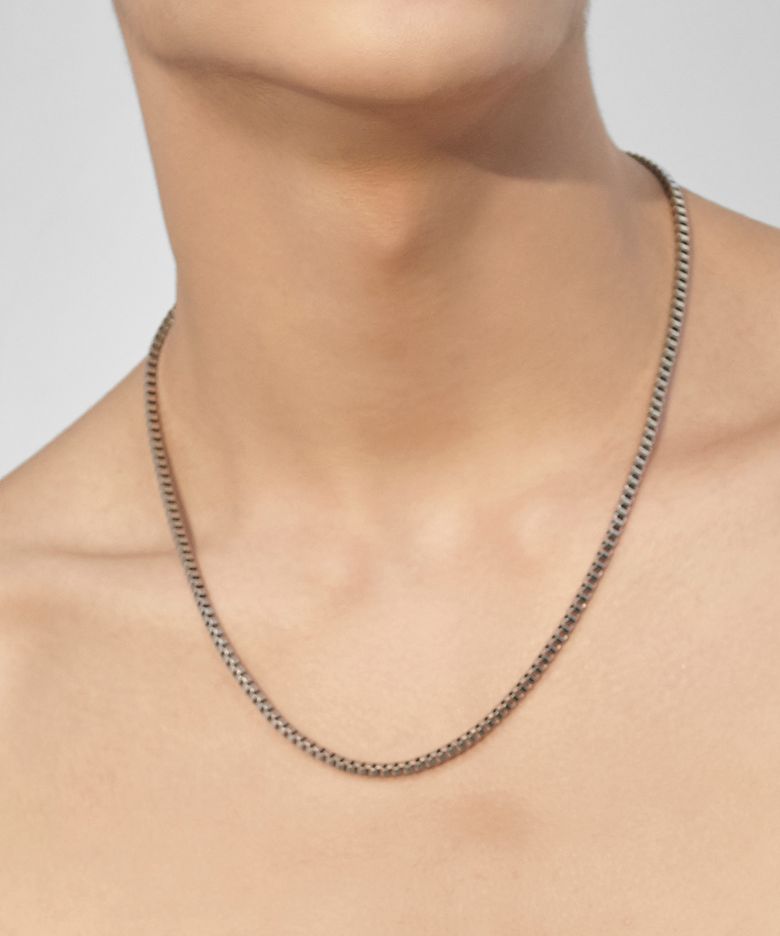 [체인팔찌 증정][변색x알러지x]Box chain necklace