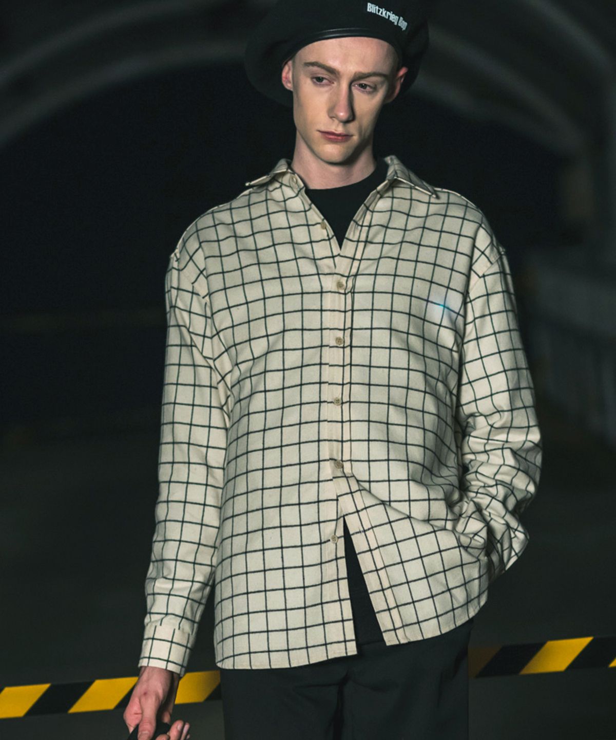 로얄위(THE ROYAL 'WE) BLOCK CHECK SHIRTS IVORY