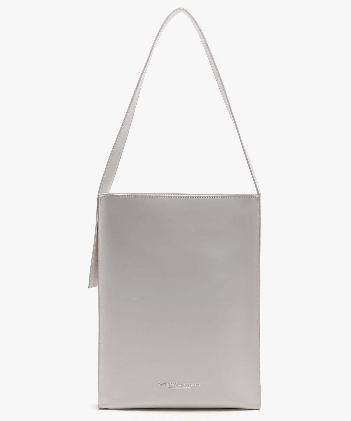 피스메이커(PIECE MAKER) LEATHER FLAT SHOULDER BAG (WHITE)