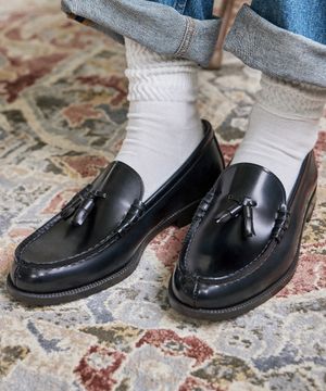 남성용 소가죽 태슬로퍼 HS-907_BLACK