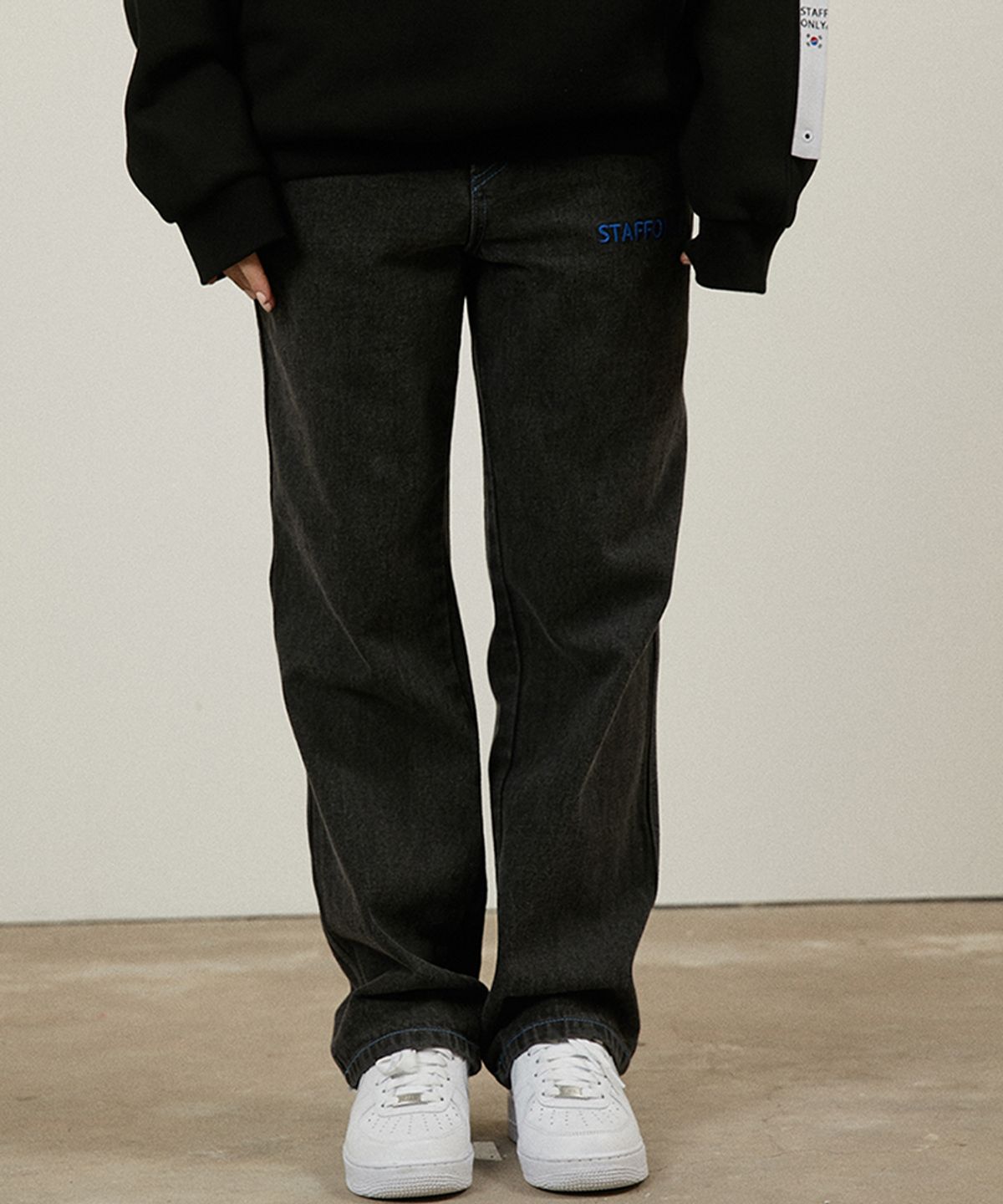 스텝온리(STAFFONLY) CLIMBER DENIM PANTS(BLACK)