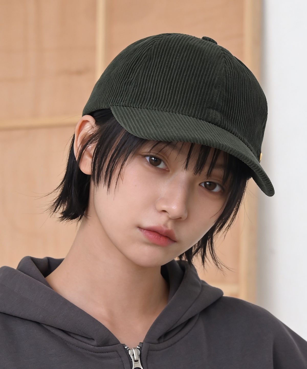 언더컨트롤 스튜디오(UNDERCONTROL STUDIO) 코듀로이 캐주얼 가을 겨울 남녀공용 야구모자 6PANNEL BALL CAP / CORDUROY / FOREST