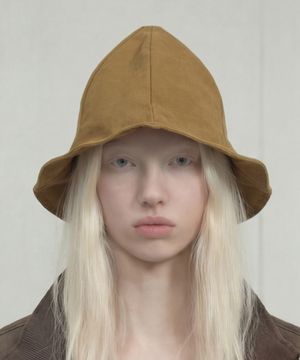코튼 버킷햇 WIRE BELL BUCKET / BIO / DARK MUSTARD