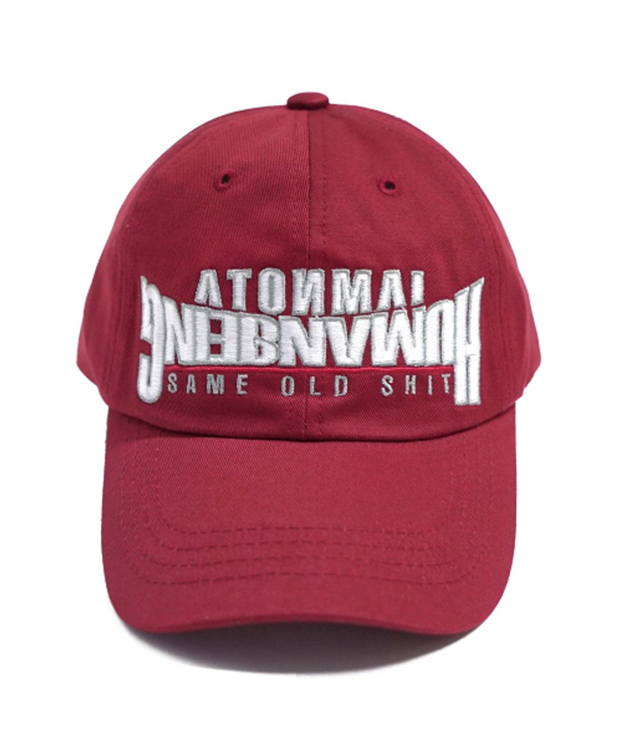 아임낫어휴먼비잉(I AM NOT A HUMAN BEING) Arch Ver. Basic Logo Ball Cap - Maroon