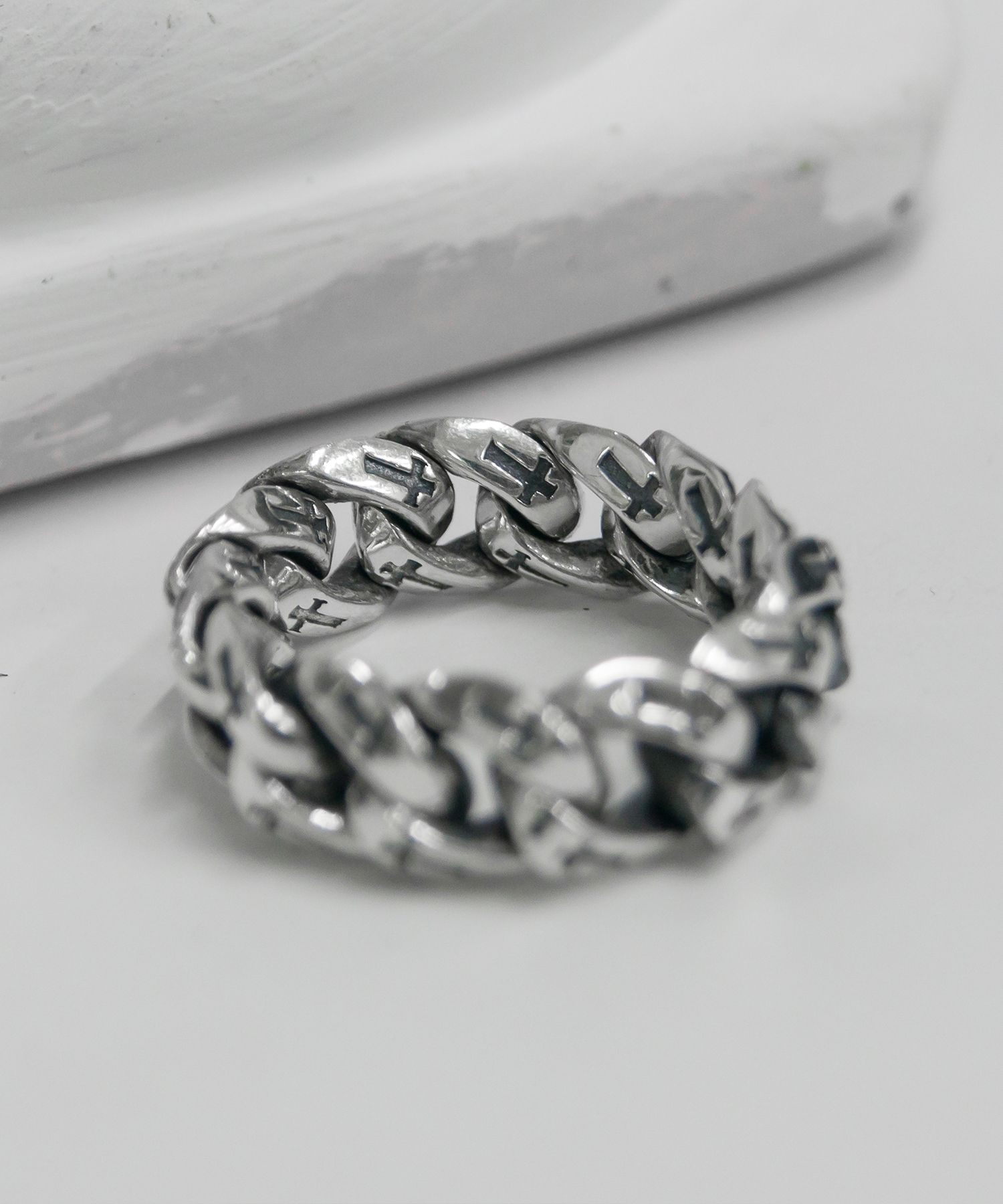 BLESSED BULLET ■ (Silver 925) 9mm cross chain ring MUSINSA | BLESSED BULLET (Silver 925) 9mm cross chain ring