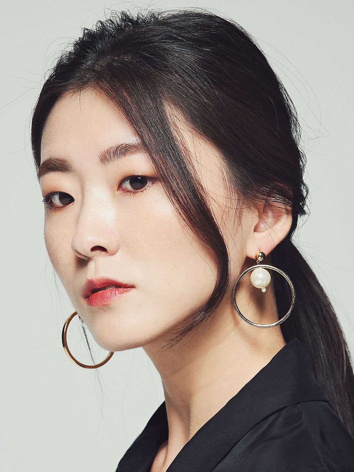 디토레(DITOLE) pearl in Oring earrings