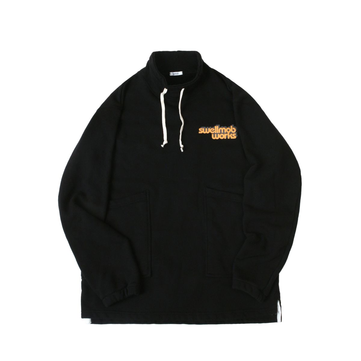 스웰맙(SWELLMOB) Swellmob mock-neck string sweat shirts -black-