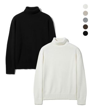 [코튼100] 소프트 베이직 터틀넥 니트 5 COLOR COOSKT006