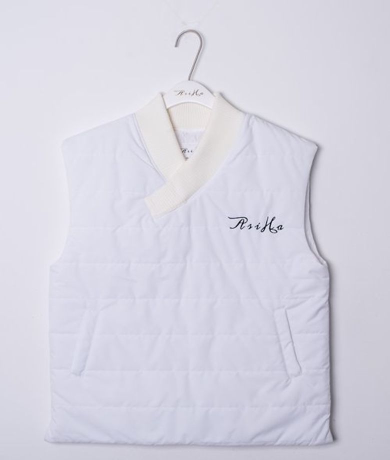 M [F/W] AsiHa 한복 조끼패딩 White