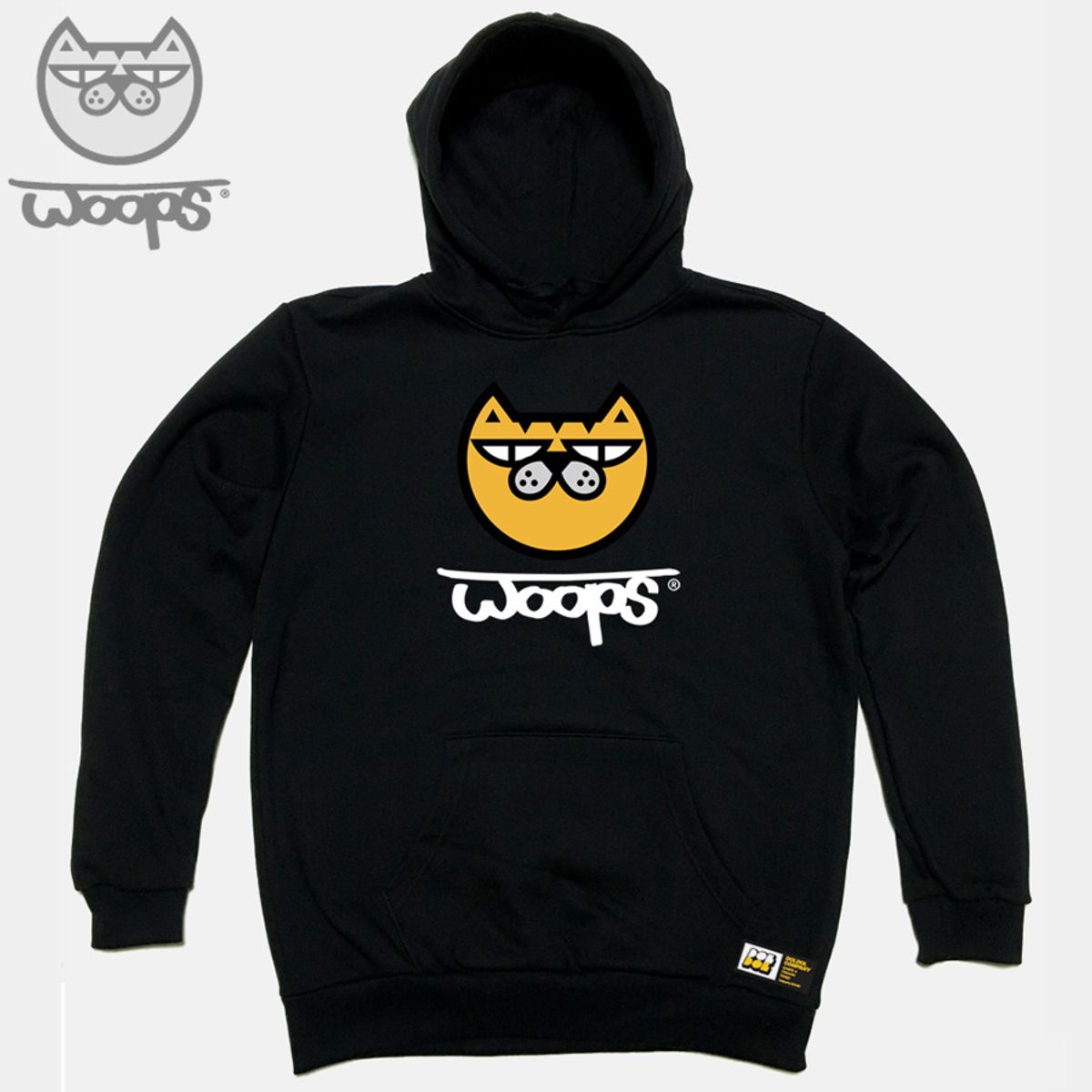 돌돌(DOLDOL) WOOPS_HOODY_06 스케이트보드 고양이 웁스 캐릭터 후드티 후디