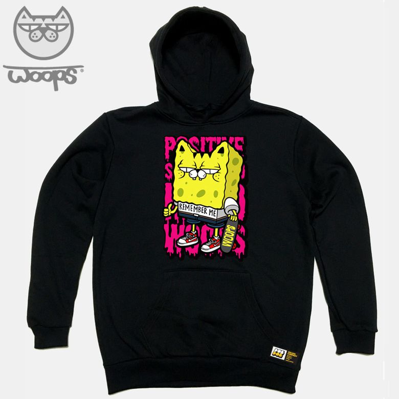 WOOPS_HOODY_07 스케이트보드 고양이 웁스 캐릭터 후드티 후디