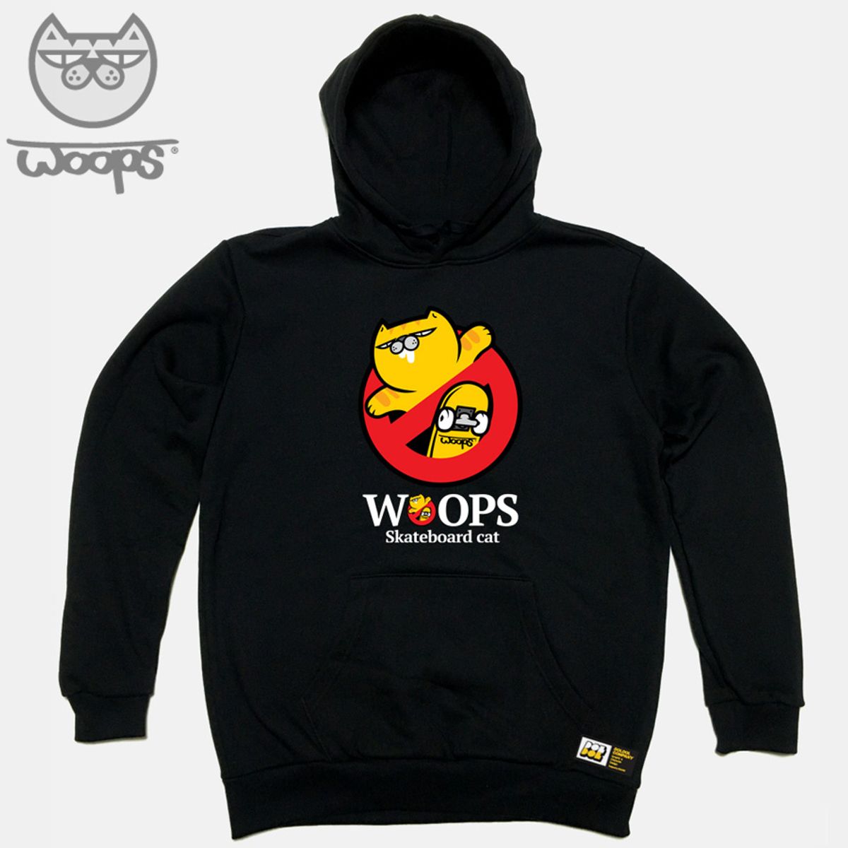 돌돌(DOLDOL) WOOPS_HOODY_33 스케이트보드 고양이 웁스 캐릭터 후드티 후디
