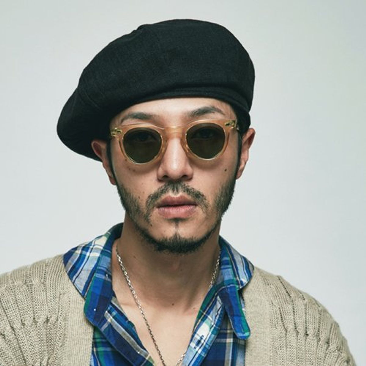 밀리어네어햇(MILLIONAIRE HATS) (Linen) octangle beret - BLACK