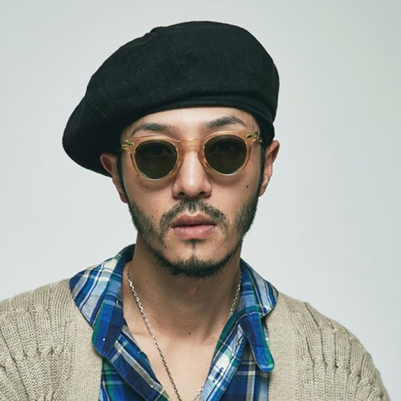 (Linen) octangle beret - BLACK