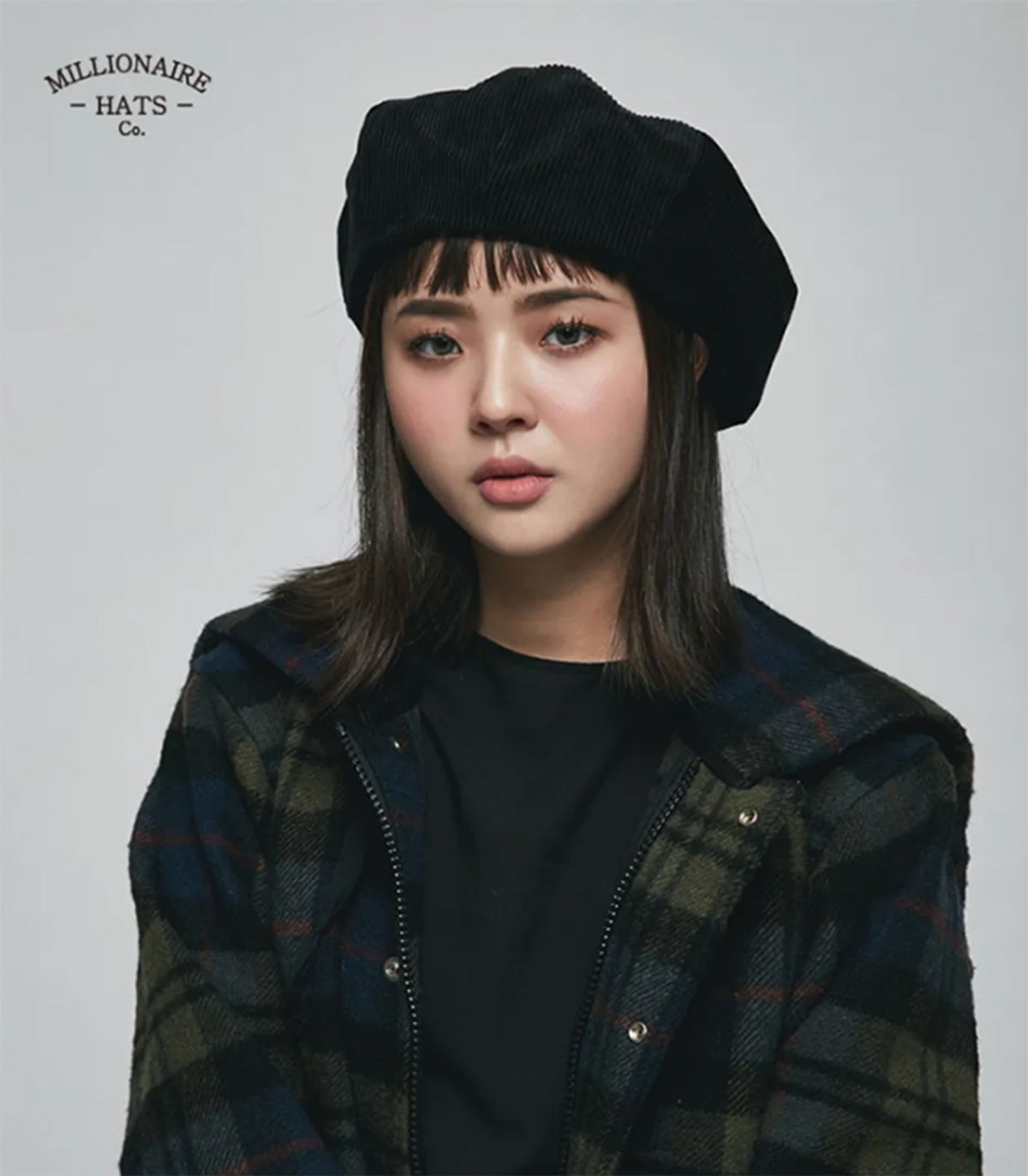 밀리어네어햇(MILLIONAIRE HATS) needle cord big apple hat