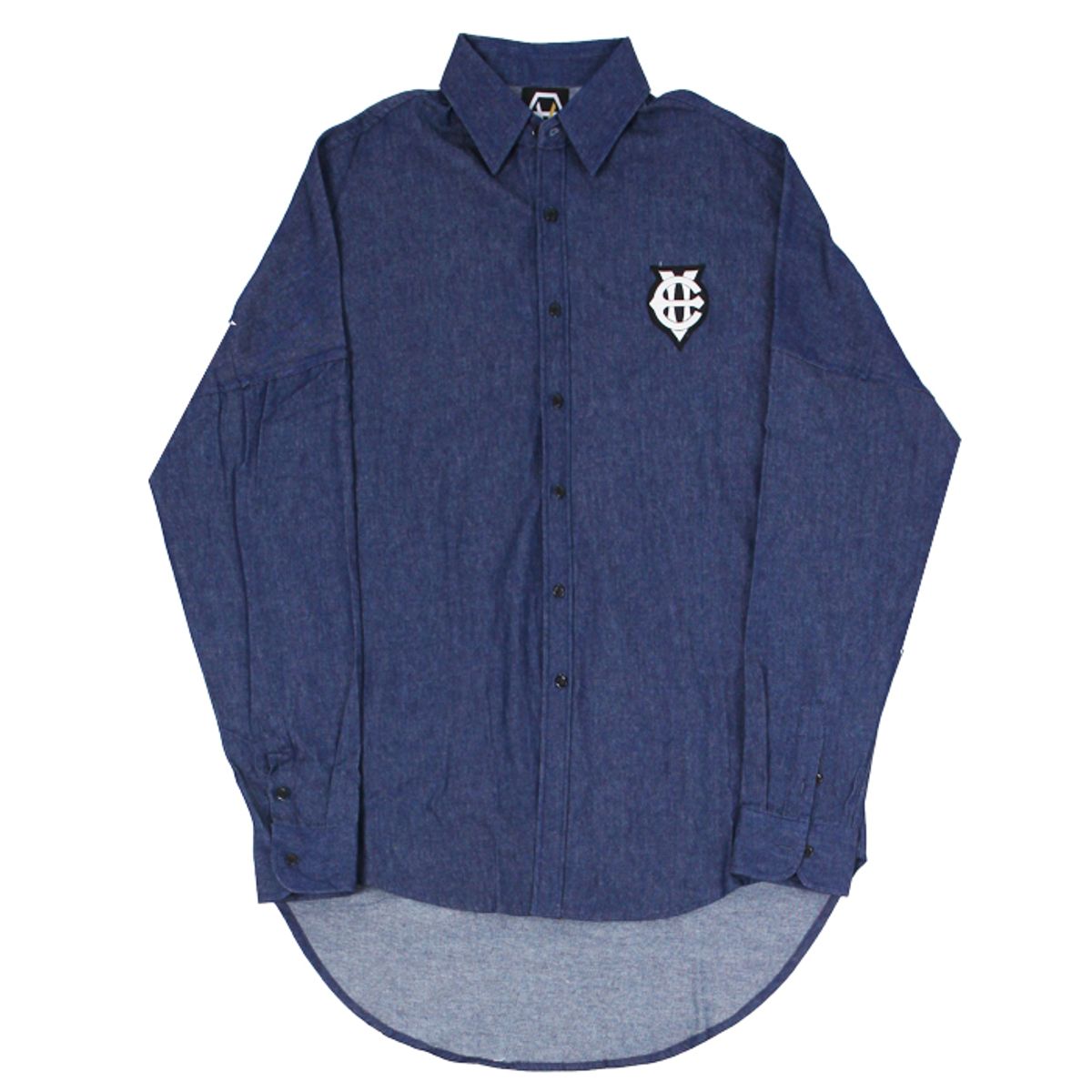 에잇볼륨(EIGHTVOLUME) EV Emblem Overfit  JeanShirts (Navy)