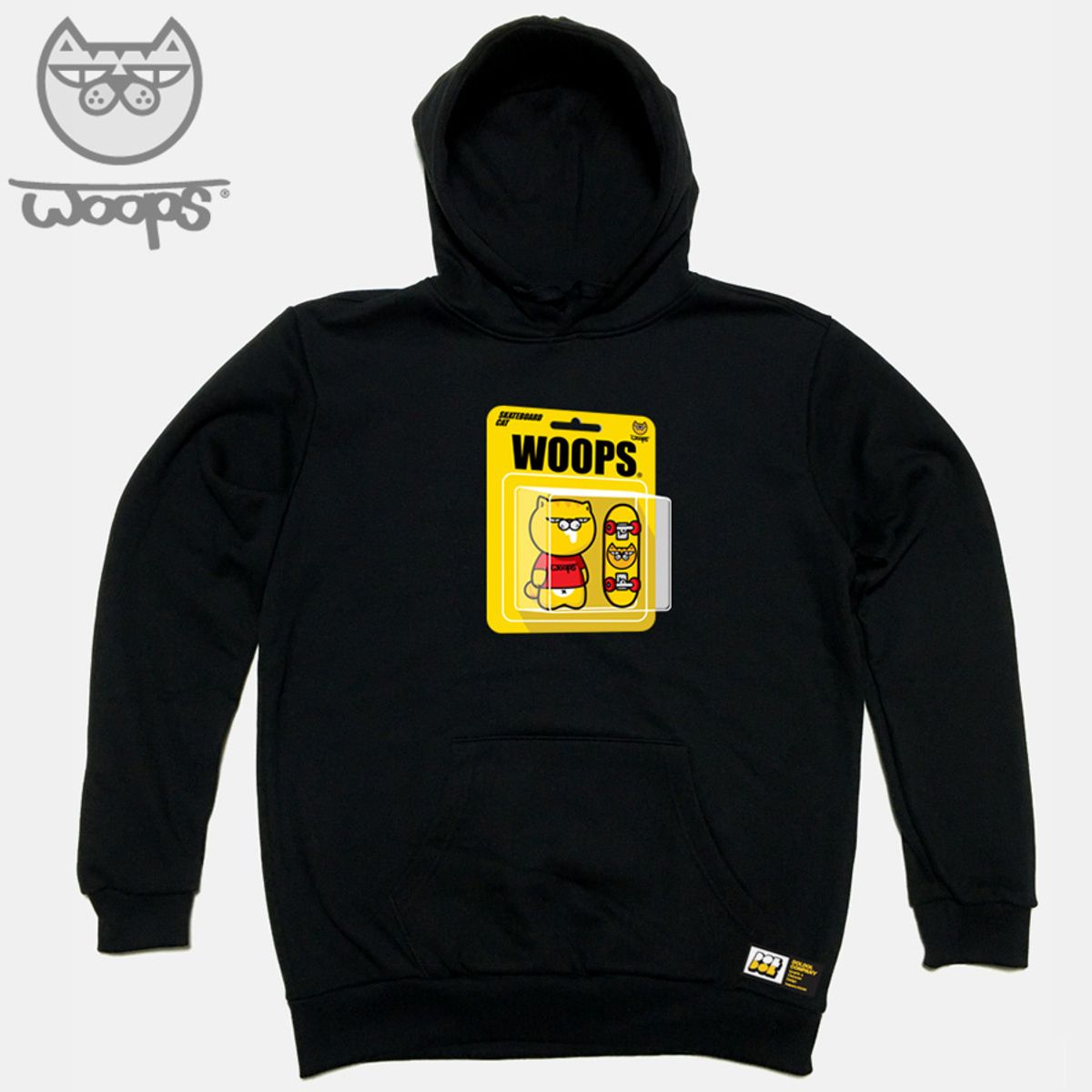 돌돌(DOLDOL) WOOPS_HOODY_34 스케이트보드 고양이 웁스 캐릭터 후드티 후디