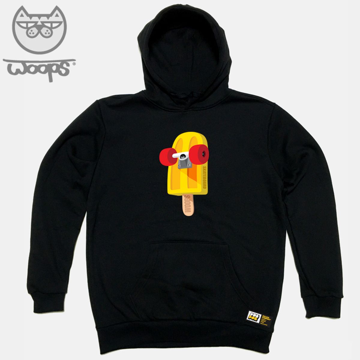 돌돌(DOLDOL) WOOPS_HOODY_36 스케이트보드 고양이 웁스 캐릭터 후드티 후디